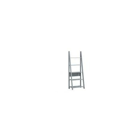 main image of "Riva Scandinavian Retro Ladder Bookcase Shelving Shelf Unit Grey 5 Tier"