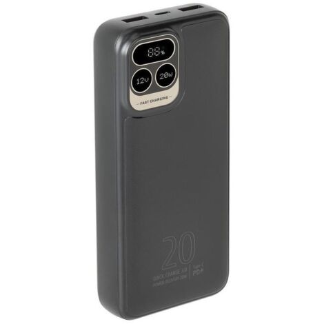 Rivacase VA2521 Batteria Portatile 20000mAh Quick Charge 20W Grigio Power Bank