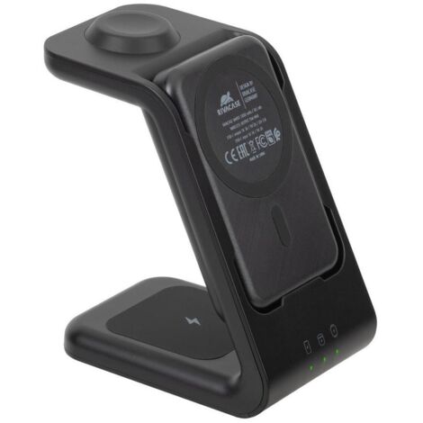 Rivacase VA4917 Caricabatterie Wireless 3in1 MagSafe per iPhone Apple Watch AirPods Nero