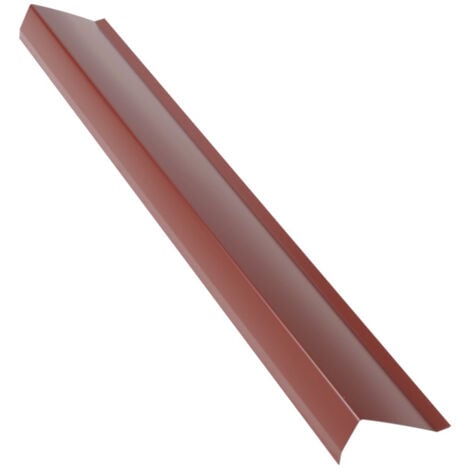 Rive de 1 mètre pour plaque nervurée acier laqué - Coloris - Rouge 8012, Longueur - 1 m