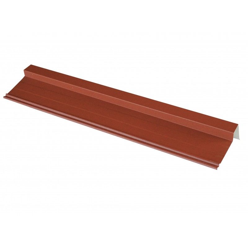 Rive gauche / droite 920 mm pour panneau tuile facile en acier galvanisé laqué mat - Coloris - Brun rouge mat, Longueur - 920 mm - Brun rouge mat