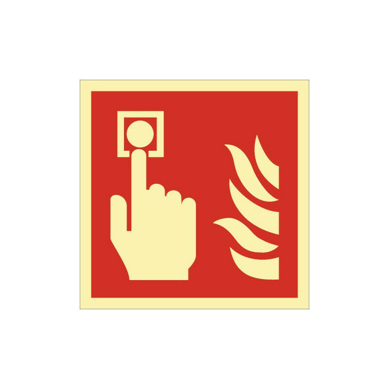 Image of Simbolo di protezione antincendio ASR A1.3 / DIN EN ISO 7010 / DIN 67510 pellicola di allarme antincendio