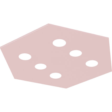 RIVER HEX 6x PLAFONIERA MONOCOLORE OPACO