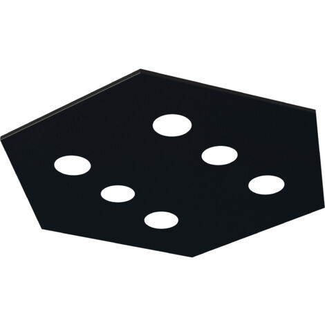 RIVER HEX 6x PLAFONIERA MONOCOLORE OPACO