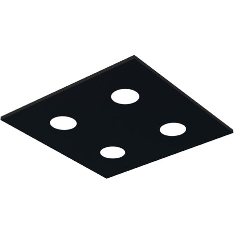 RIVER SQUARE 4x PLAFONIERA MONOCOLORE OPACO