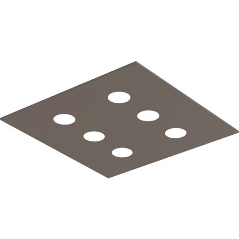 RIVER SQUARE 6X PLAFONIERA MONOCOLORE LUCIDO