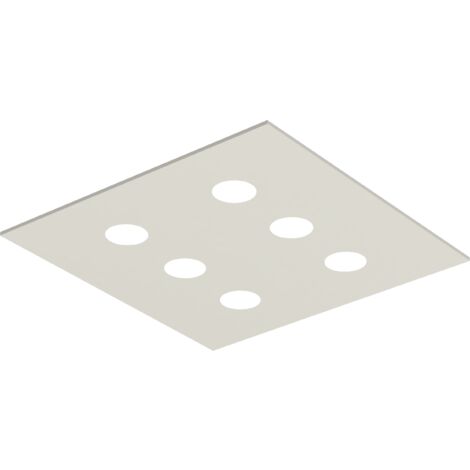 RIVER SQUARE 6X PLAFONIERA MONOCOLORE LUCIDO