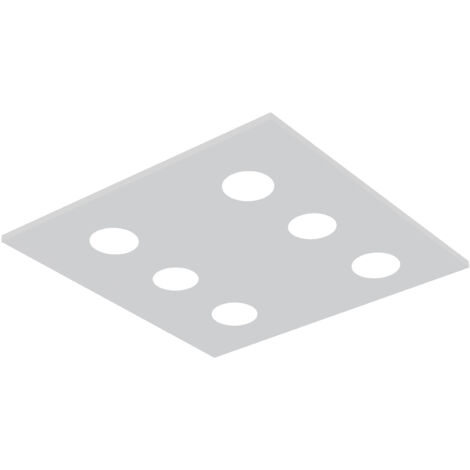 RIVER SQUARE 6X PLAFONIERA MONOCOLORE OPACO