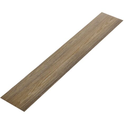 Rivestimenti per pavimenti 7 fogli vinilici da incollare in PVC color rovere 0,975 m²