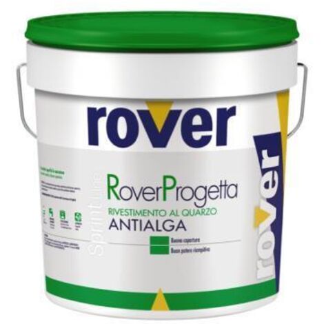 Rivestimento al quarzo antialga colore bianco 14lt