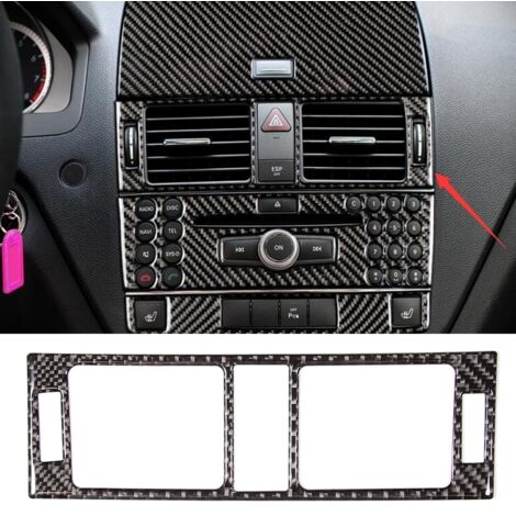 Rivestimento in fibra di carbonio per le bocchette di ventilazione dell'aria condizionata per Mercedes Benz Classe C W204 05-12