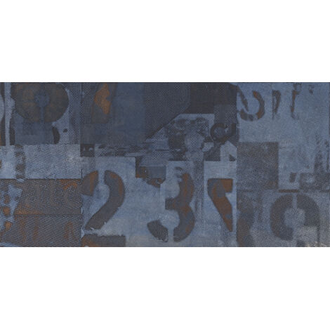 Rivestimento In Gres Porcellanato Decorato Industriale Blue Rt 60X120 - EUHN1712 (Ceramishop.it)