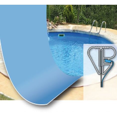 Rivestimento per piscina tonda da 550 cm con H150 cm  Blu  1,00 mm