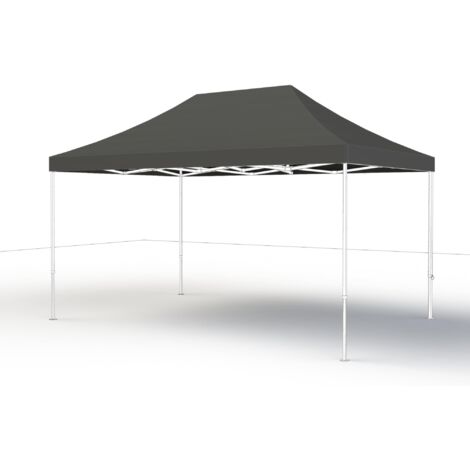 Rivestimento tetto grigio per gazebo multiuso 3 x 4,5 m, rivestimento in poliestere 160 g/m², rivestito in poliuretano, grigio