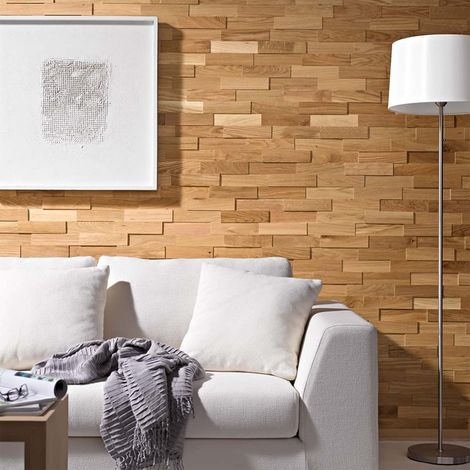 Pannelli 3D in legno tridimensionali Rovere abbozzato