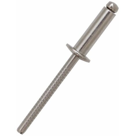 Rivet Acier Inoxydable Argent longueur 18mm diamètre 4.8mm ( Prix pour Sachet de 50 )