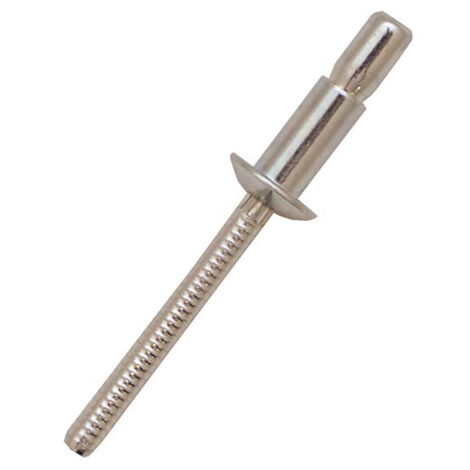 Rivet Acier InoxydableA2 304 Gris longueur 14.5mm diamètre 4.8mm ( Prix pour Sachet de 100 )