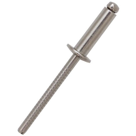 Rivet Acier InoxydableA2 304 Gris longueur 8mm diamètre 4mm ( Prix pour Sachet de 100 )