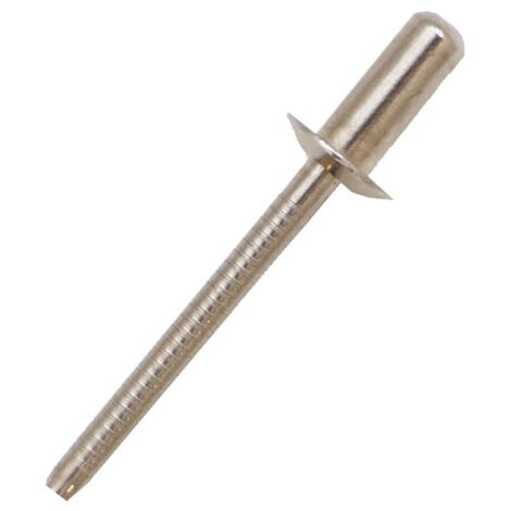 Rivet Acier InoxydableA2 304 Gris longueur 9.5mm diamètre 3.2mm ( Prix pour Sachet de 100 )