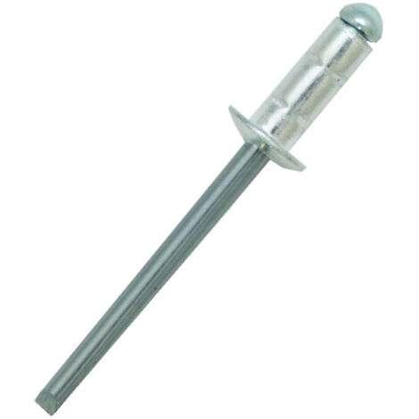 Rivet Aluminium Argent longueur 12mm diamètre 4.8mm ( Prix pour Sachet de 100 )