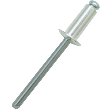 Rivet Aluminium Argent longueur 14mm diamètre 4.8mm ( Prix pour Sachet de 100 )