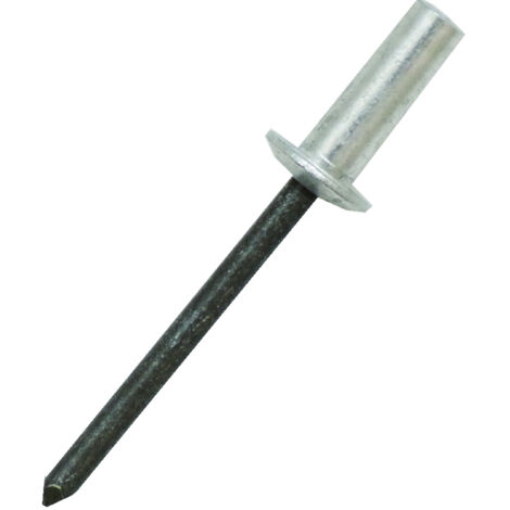 Rivet Aluminium Argent longueur 8mm diamètre 4.8mm ( Prix pour Sachet de 100 )