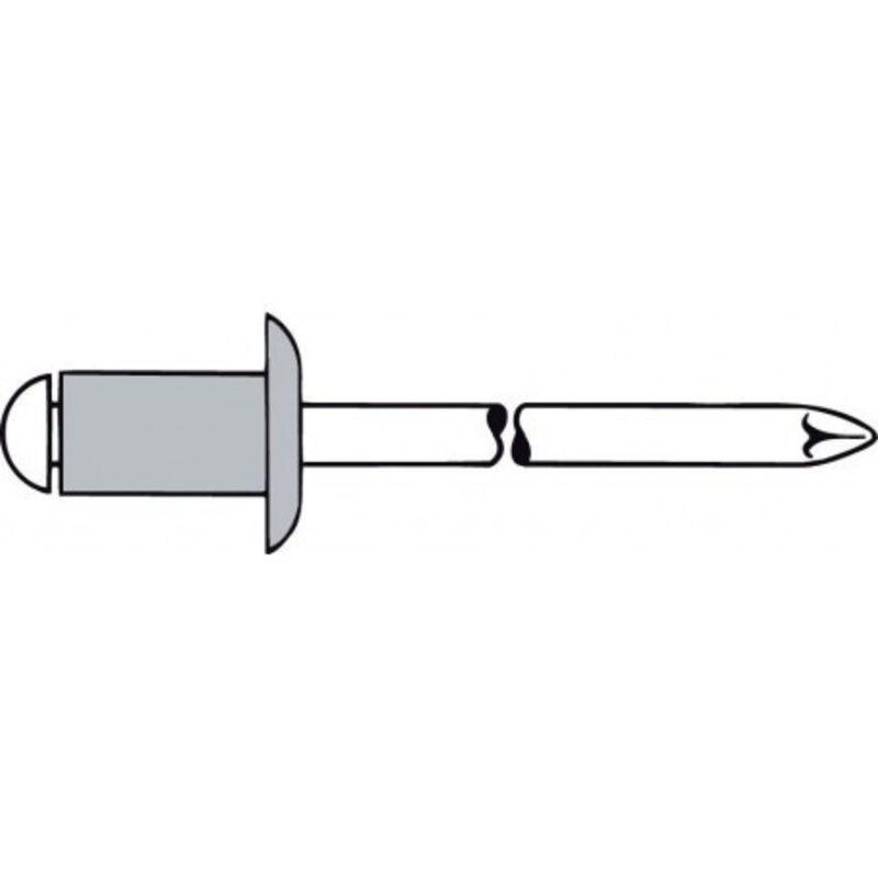 Rivet aveugle alu.standard Tete bombée .p.5 x60mm Gesipa (Par 100)