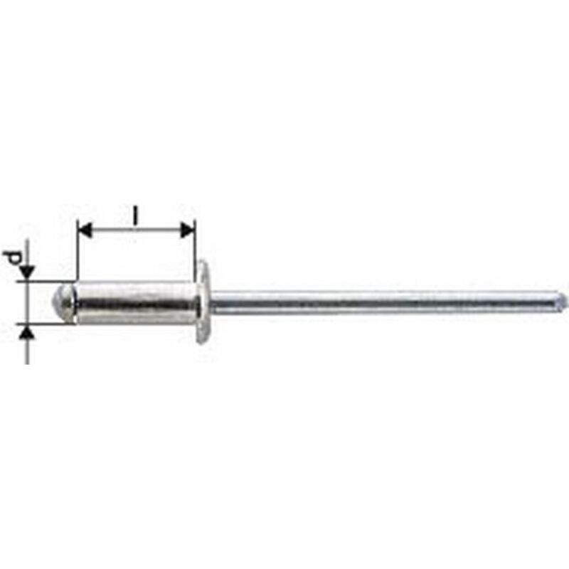 FP - Rivet aveugle alu standard tête semi-bombée 3x14mm Gesipa (Par 1000)