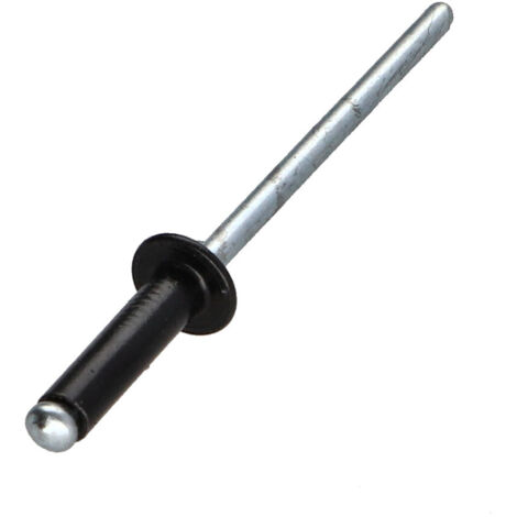 Rivet aveugle Aluminium Tige acier 3.2X12 Epaisseur de serrage 7 à 9 Tête Ronde Standard Noir