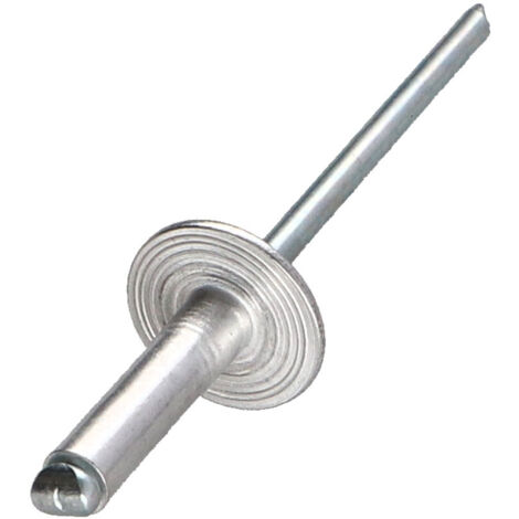 Rivet aveugle Aluminium Tige acier 4.8X12 Epaisseur de serrage 5 à 7 Tête extra large ALX