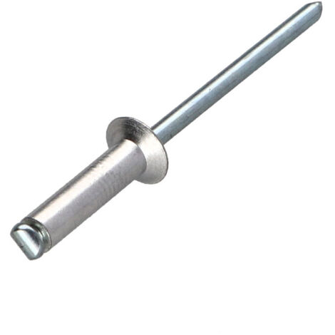 Rivet aveugle Aluminium Tige acier 4.8X18 Epaisseur de serrage 11 à 13 Tête fraisée ALX