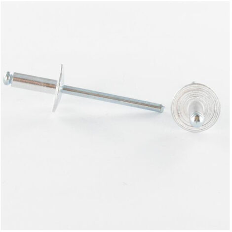 Rivet aveugle Aluminium Tige acier 4.8X25 Epaisseur de serrage 15 à 20 Tête extra large ALX