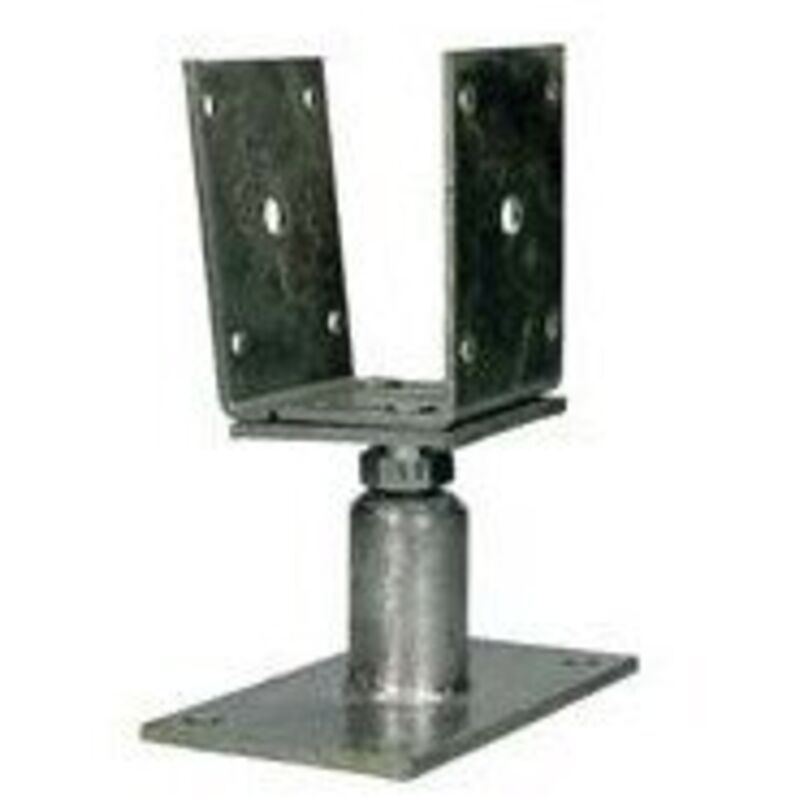 Vis Express - pied De poteau ajustable 80X160 Forte tenue à la corrosion Acier galvanisé à chaud-1 piece