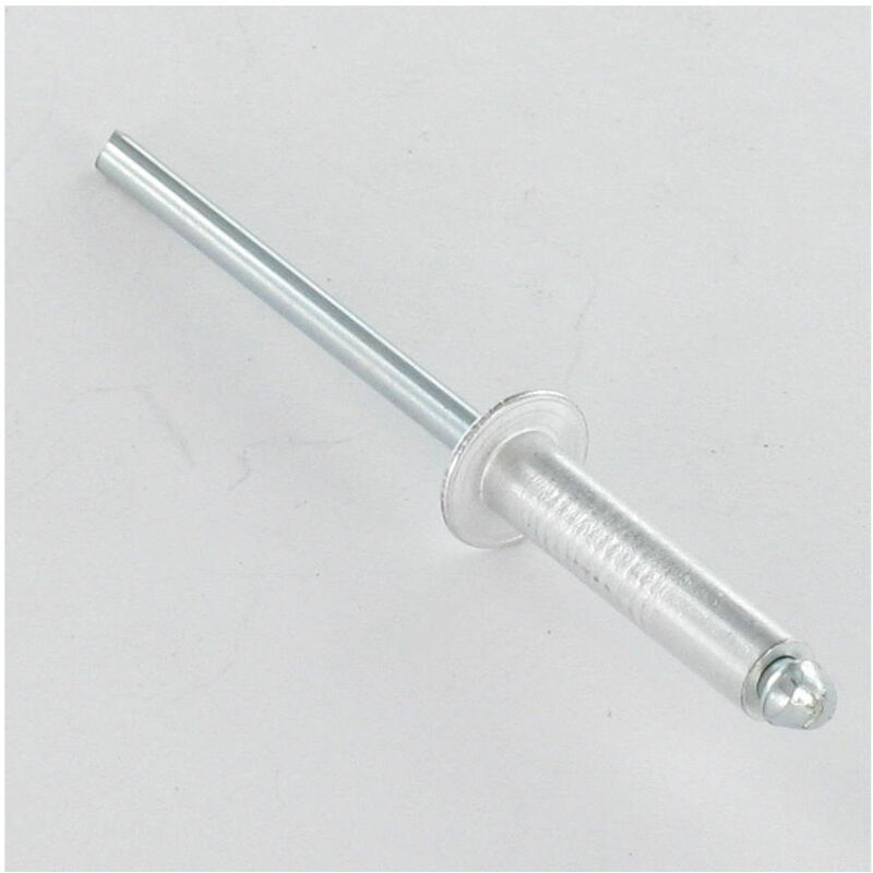 Vis Express - Rivet aveugle Aluminium Tige acier 6.4X12 Epaisseur de serrage 4A6 Tête plate ALX-250 pièces