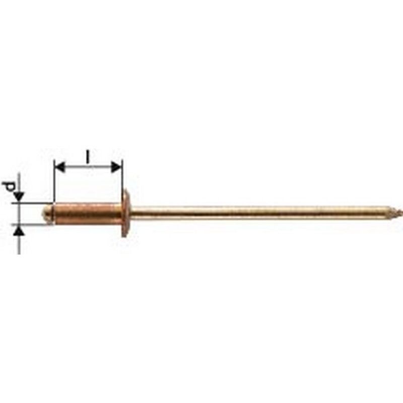 Gesipa - Rivet aveugle cuivre/bronze têtesemi-bombée 3x8mm (Par 1000)