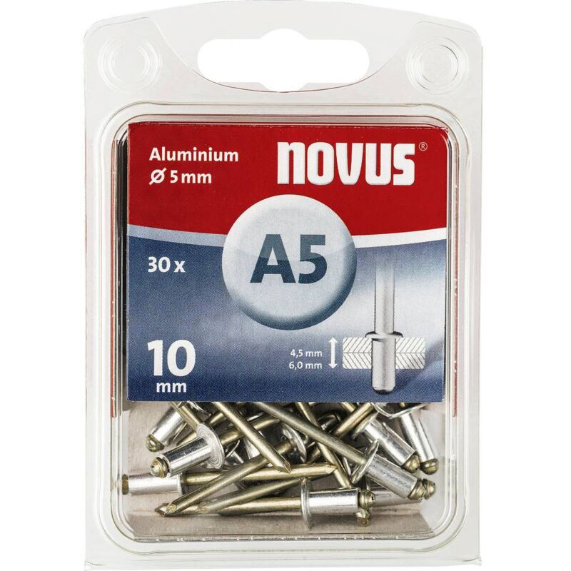 Rivet Aveugles Alu 5x10mm (30 Pces) Novus 045-0027