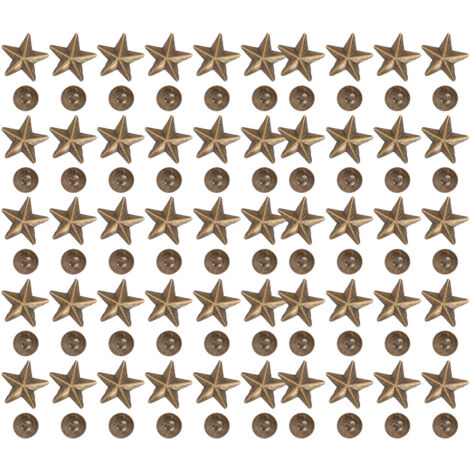 Rivet Étoile 14mm Bronze pour Accessoires de Mode et Projets Créatifs