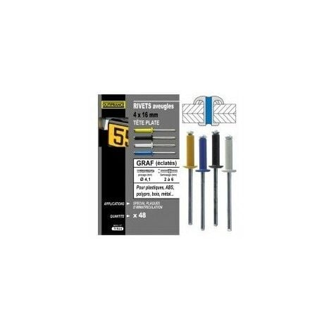 TECHMAN Rivet graf 4x16 4 couleurs (48)7631844