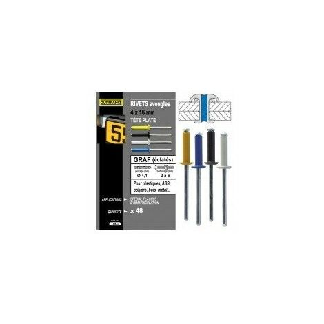 Rivet Graf Eclate 4x16 Jaune Vrpyd4016
