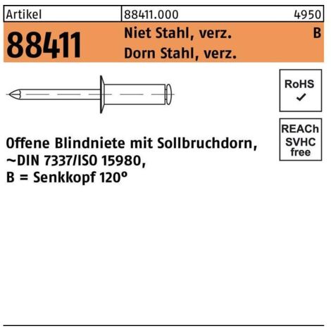 Rivet POP R 88411 Senkkopf