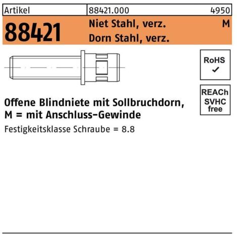 Rivet POP R 88421 m.Gewinde