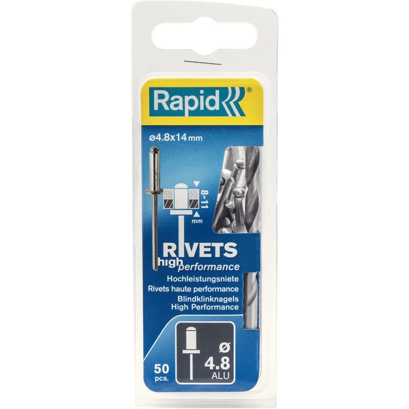 

Rivet rápido - aluminio 14 x 4,8 mm - 50pcs