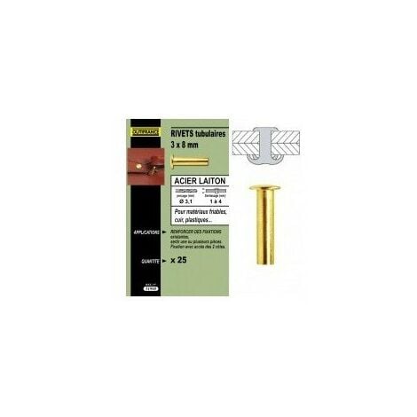 Rivet tub acier/laiton 8sl12(25)31908