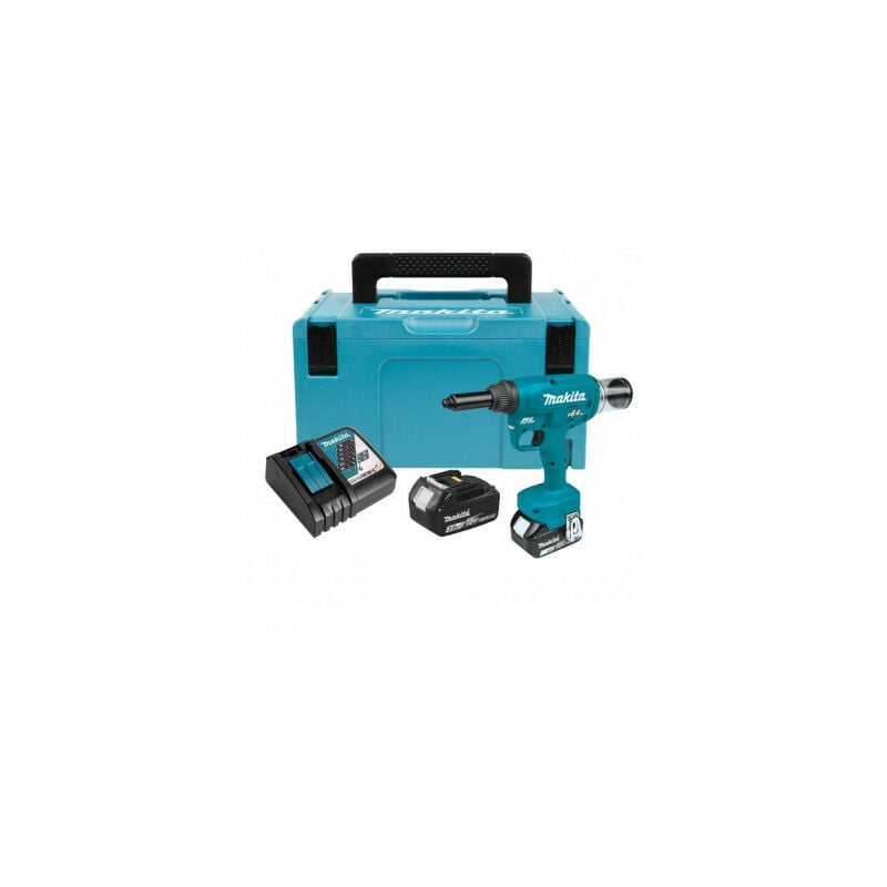 Makita - Riveteuse 18 v Li-Ion bl ø 6,4 mm (2x5.0Ah) DRV250RTJ