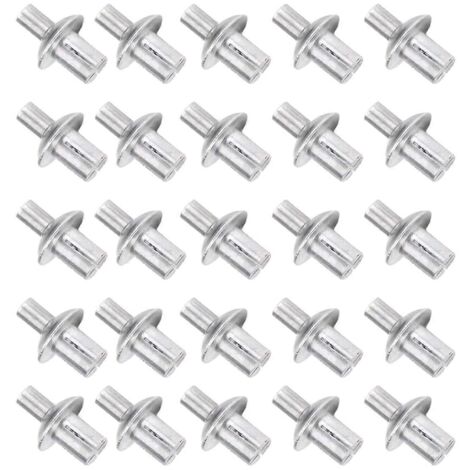 Rivets à expansion en aluminium, rivets aveugles à tête demi-ronde pour frappe au marteau --
