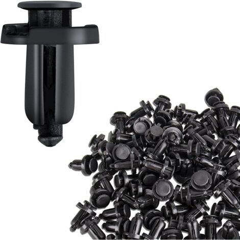Rivets Clips Plastiques de Voiture 100Pcs 10mm,Clip de Fixation de Voiture,Clips de Porte de Voiture Fixation, Fixation de Carrosserie pour Auto Voitures Panneaux de Portes