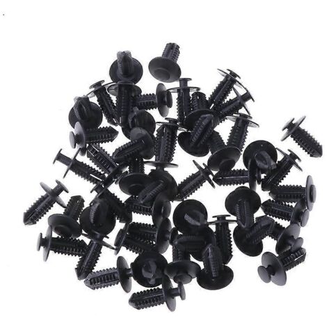 Rivets de fixation pour garniture de panneau de porte, clip de fixation pour plaque d'immatriculation, pare-chocs, aile (50x)