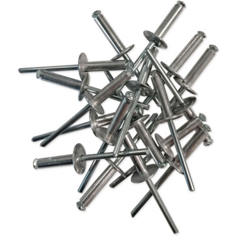 Rivets eclateurs aluminium tige acier tete large 4.8 x 20
