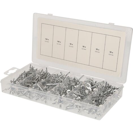 Rivets en coffret, assortiment de 400 pièces