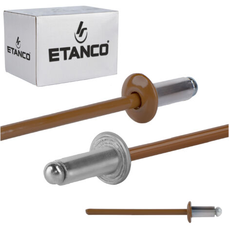 Rivets ouverts en aluminium 3,2x6mm RAL8003